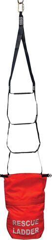 Frontline Fall Protection RLA18 Rescue Ladder Kit 18' | Breaking Strength: 5,000lbs/ 22kN | OSHA Compliant Rescue Kit with Deployment Bag | ANSI Z359.12 Steel Carabiner (30kN) in Kuwait