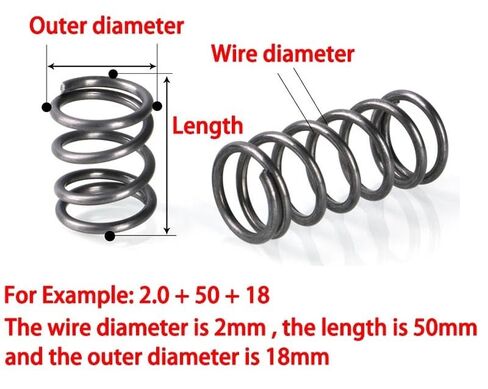 65Mn Compressed Spring Return Spring Pressure Spring Release Spring Wire Diameter 1.5mm Outer Diameter 10.5mm Widely Size in Kuwait