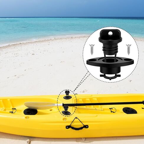 6 Set Kayak Drain Plug Kit with 12 Pcs Rivets Assortment Boat Scupper Plugs Thread Bung for Kayak Canoe Boat with Screws Hardware in Saudi Arabia
