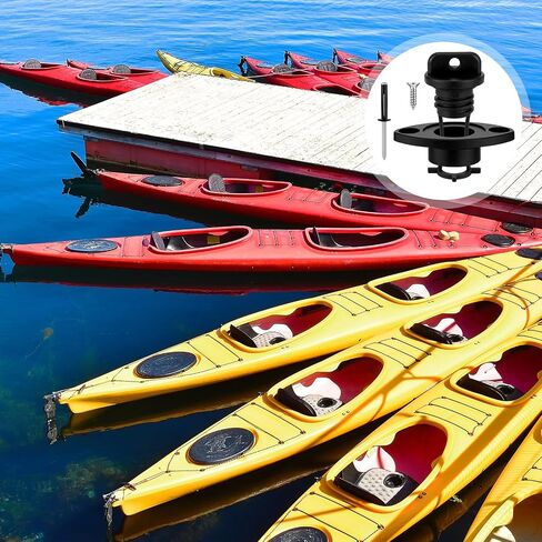 6 Set Kayak Drain Plug Kit with 12 Pcs Rivets Assortment Boat Scupper Plugs Thread Bung for Kayak Canoe Boat with Screws Hardware in Saudi Arabia