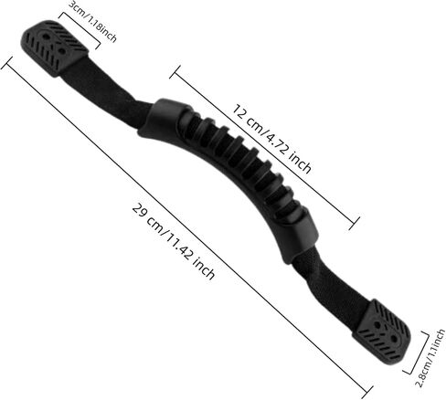 2 Pack Kayak Handles, Kayak Replacement Handles, Non-Slip, Durable Rubber Grip, Heavy Duty Canoe Carrier, Suitable for Boats, Canoe Accessories, Luggage, Tether Cleats, Door Cabinet 11.42" in Saudi Arabia