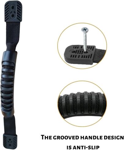2 Pack Kayak Handles, Kayak Replacement Handles, Non-Slip, Durable Rubber Grip, Heavy Duty Canoe Carrier, Suitable for Boats, Canoe Accessories, Luggage, Tether Cleats, Door Cabinet 11.42" in Saudi Arabia