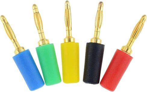 20/80/200pcs 5 Colors 2mm Banana Plug Electrical Connector Adaptor for Test Probes Instrument Meter Conversion(100 Red 100 Black) in Saudi Arabia