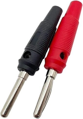 20Pcs 4mm Banana Plug High Current Insulated Shrouded Stackable Connector Screw Connection(20 Black) in Saudi Arabia