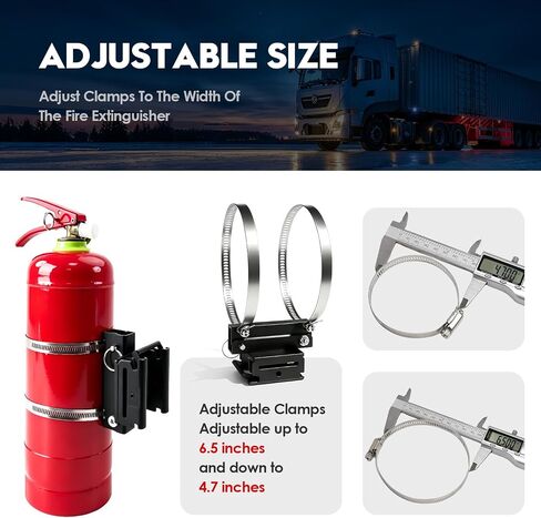 Vertical Fire Extinguisher Mount, Heavy Duty Bracket for 5-10 lbs Extinguishers, Quick-Release Accessory for Vehicle or E-Track Garage, Semi & Off-Road Use in Saudi Arabia