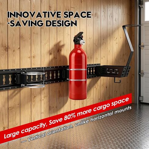 Vertical Fire Extinguisher Mount, Heavy Duty Bracket for 5-10 lbs Extinguishers, Quick-Release Accessory for Vehicle or E-Track Garage, Semi & Off-Road Use in Saudi Arabia