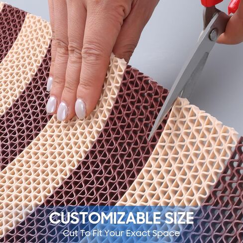 PVC Drainage Floor Mat Non Slip Floor Matting with Drain Holes (3FTX10FT) | Commercial,Heavy Duty, Wet Area Water Drain,Beige and Brown,for Bathroom Garage Swimming Pool Backyard Kitchen in Saudi Arabia