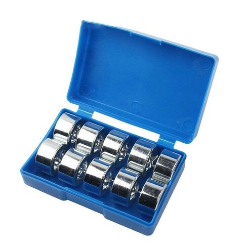 Metal Slotted Weights 50gx10pcs Durable Silver Double Hooked Weight Set Premium Metal Chrome-Plated Hook Weight General Science in Saudi Arabia