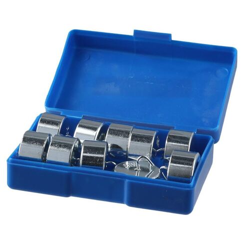 Metal Slotted Weights 50gx10pcs Durable Silver Double Hooked Weight Set Premium Metal Chrome-Plated Hook Weight General Science in Saudi Arabia