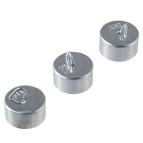Metal Slotted Weights 50gx10pcs Durable Silver Double Hooked Weight Set Premium Metal Chrome-Plated Hook Weight General Science in Saudi Arabia