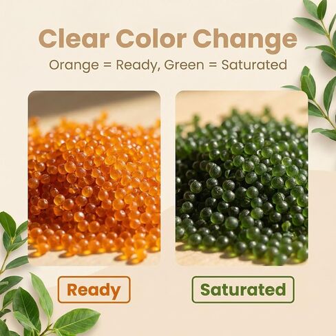 Orange Indicating Silica Gel Desiccants Standard Size 3-5 mm Rechargeable Desiccant Beads (Orange to Dark Green) - for 3D Printer, Electronic Devices, Camera, Documents. (2.2, Pounds) in Saudi Arabia