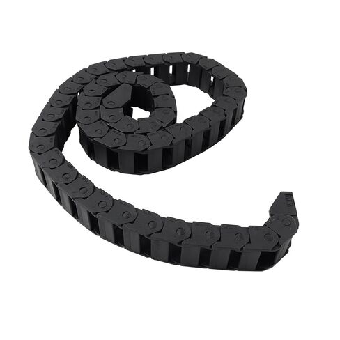 SIKUAI 1 قطعة 15X20mm النايلون البلاستيك متر سحب سلسلة سلك الناقل قابل للتعديل كابل أسود in Kuwait