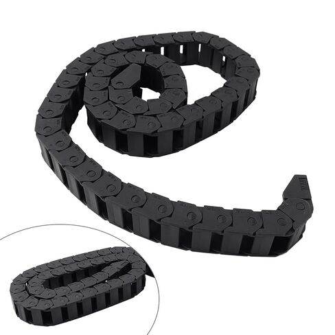 SIKUAI 1 قطعة 15X20mm النايلون البلاستيك متر سحب سلسلة سلك الناقل قابل للتعديل كابل أسود in Kuwait