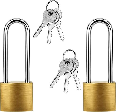 1 Pcs Long Keyed Padlock, 3.4 Inch Long 1.25 Inch (32 mm) Width Lock with Key for Locks Gym Locker Fence Toolbox (1, 32 * 86mm) in Kuwait