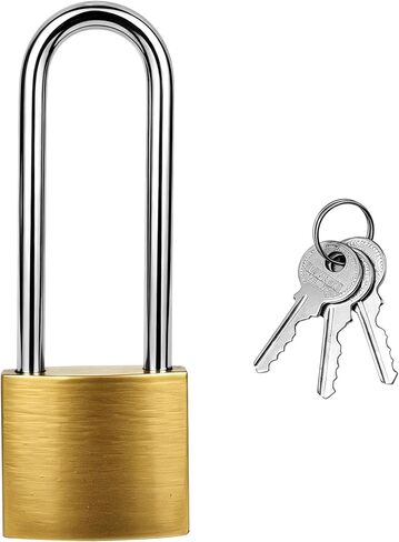 1 Pcs Long Keyed Padlock, 3.4 Inch Long 1.25 Inch (32 mm) Width Lock with Key for Locks Gym Locker Fence Toolbox (1, 32 * 86mm) in Kuwait