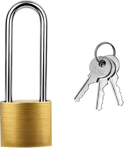 1 Pcs Long Keyed Padlock, 3.4 Inch Long 1.25 Inch (32 mm) Width Lock with Key for Locks Gym Locker Fence Toolbox (1, 32 * 86mm) in Kuwait
