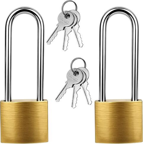 1 Pcs Long Keyed Padlock, 3.4 Inch Long 1.25 Inch (32 mm) Width Lock with Key for Locks Gym Locker Fence Toolbox (1, 32 * 86mm) in Kuwait