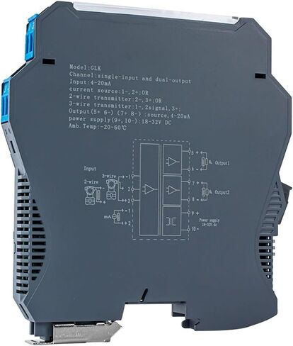 DC24V Signal Isolator 0-10v to 4-20ma Signal Converter Isolator 4 20ma to 0 10v Analog Signal Converter Isolation(0-10MA_-_0-10MA Input) in Kuwait