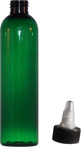 WM (Set of 6) 8 oz Multi Color Refillable, Reusable, Empty Plastic Bottles w/ Twist-Open (Yorker) Dispensing Top – Mfg. USA. Used in travel, DIY Aromatherapy. Hair Treatment (Green, Blue, Amber) in Saudi Arabia