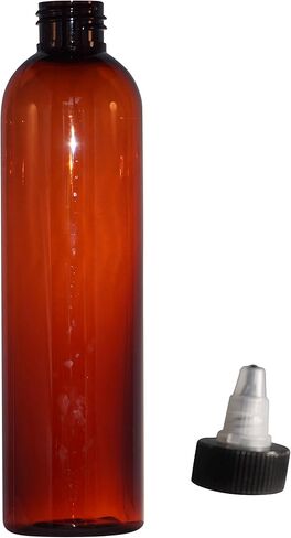 WM (Set of 6) 8 oz Multi Color Refillable, Reusable, Empty Plastic Bottles w/ Twist-Open (Yorker) Dispensing Top – Mfg. USA. Used in travel, DIY Aromatherapy. Hair Treatment (Green, Blue, Amber) in Saudi Arabia
