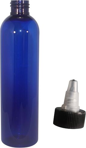 WM (Set of 6) 8 oz Multi Color Refillable, Reusable, Empty Plastic Bottles w/ Twist-Open (Yorker) Dispensing Top – Mfg. USA. Used in travel, DIY Aromatherapy. Hair Treatment (Green, Blue, Amber) in Saudi Arabia