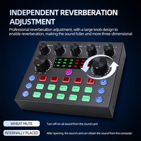 Podcast Microphone Kit with Audio Mixer, BM800 Condenser Mic, Adjustable Arm, Pop Filter, Shock Mount, for Gaming, Streaming, and Recording in Kuwait
