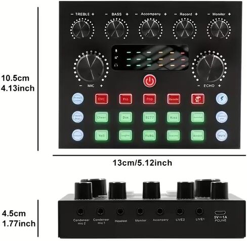 Podcast Microphone Kit with Audio Mixer, BM800 Condenser Mic, Adjustable Arm, Pop Filter, Shock Mount, for Gaming, Streaming, and Recording in Kuwait