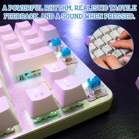 52 Pcs Blue Mechanical Keyboard Switches, 3-Pin Clicky Tactile Switches | Complete DIY Replacement Kit with Switch Puller & Brush, Pre-Lubricated for Gaming Keyboard Typing and DIY Builds, Blue in Kuwait