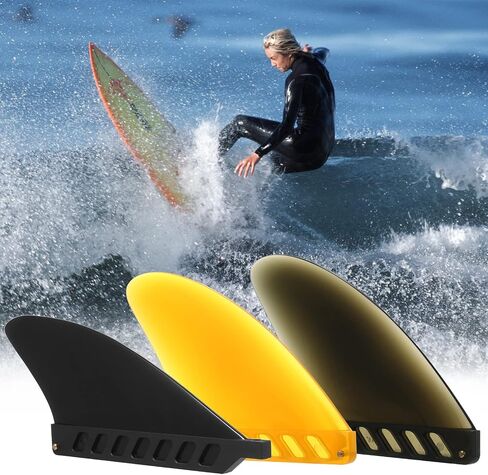HUIOP surf fins, 4.6 Inch / 3 Inch Surfboard Fin Soft Center Fin for Inflatable Paddle Board Longboard in Kuwait