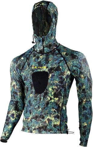 Tilos Camouflage 5.5oz Spearfishing UPF 50+ Rash Guard w/Hood in Kuwait