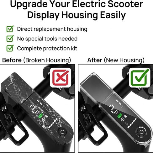 Electric Scooter Dashboard Cover,Scooter Display Screen Cover,Plastic Electric Scooter Display Panel Cover with 2 Stickers Compatible for Xiaomi M365 1S Pro Pro 2 Electric Scooter in Kuwait