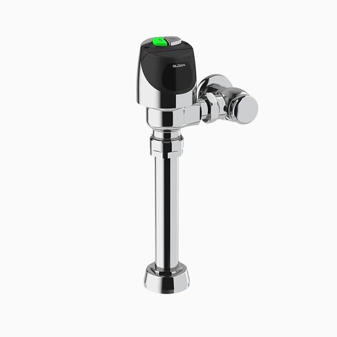سلون ECOS 8111 مقياس تدفق المرحاض بمستشعر الأشعة تحت الحمراء المزدوج بدون لمس، 1.28/1.1 GPF، لمسة نهائية من الكروم المصقول، وصلة تدفق 1.5 بوصة، تعمل بالبطارية، وصلة تثبيت علوية، 33704001 in Kuwait