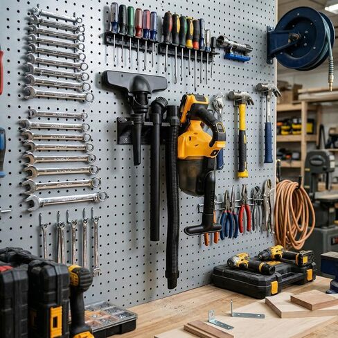 حامل تثبيت على الحائط لجهاز DeWalt DCV501HB 20V بحد أقصى، رف تخزين عالي التحمل لمكنسة اليد اللاسلكية، منظم محطة إرساء المرآب، تصميم موفر للمساحة (أسود) in Kuwait
