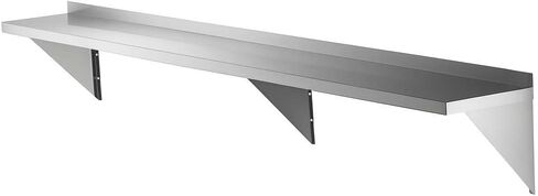 15" x 96" Wall Mounted Stainless Steel Shelf – 615 lb Capacity, NSF, Commercial-Grade Storage in Kuwait