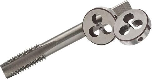 1SET HSS6542 Left Hand American Screw Tap and Die Set UNC/UNF/UNS5-40~12-24 1/4 5/16 3/8 7/16 1/2 9/16 5/8 3/4 7/8 1'(5I16-24UNF LH) in Kuwait