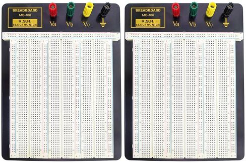 2 Pack 2390 Tie Point Solderless Breadboard with 4 Binding Posts for Prototyping, Metal Backplate - EX ELECTRONIX EXPRESS in Kuwait