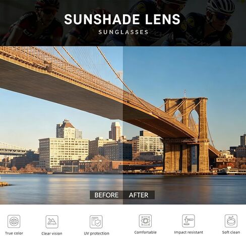 Dual-purpose Sunglasses Men Women Casual Golf Small Face Beachside Driving in Kuwait