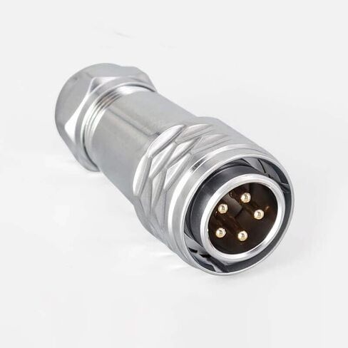 SF20-5 دبوس مقاوم للماء التوصيل + المقبس 4-Hole شفة الطيران سريعة دائرية دفع سحب المعادن الصناعية in Kuwait