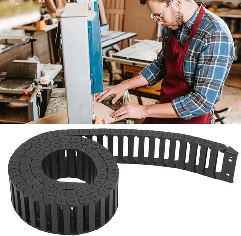 Jeanoko PA66 Nylon Drag Chain HighLow Temperature Resistance Wire Carrier for CNC Machine, 1m Length – Suitable for CNC Machine Tool, Electronic Equipment in Kuwait