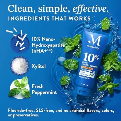 Mouthology 10% Nano Hydroxyapatite Toothpaste (Fluoride Free) and Kid's Strawberry Toothpaste in Kuwait