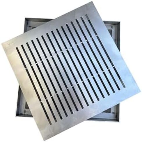 Outdoor Drain Grate - 304 Stainless Steel, Heavy-Duty, Fast Drainage for Patios, Bathrooms, Streets, Rust-Resistant, Durable, Easy Installation in Kuwait