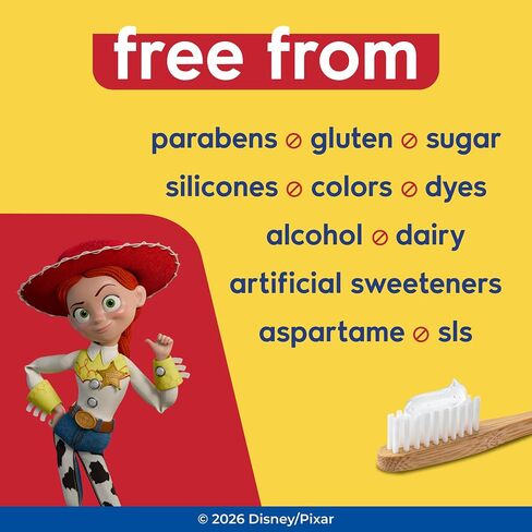 Orajel Naturals Toy Story 5 معجون أسنان مضاد للتجويف بالفلورايد، بطيخ طبيعي، 4.2 أونصة (عبوة من 4 قطع) in Kuwait