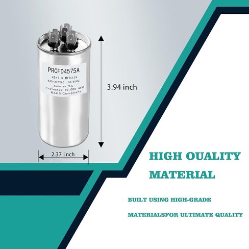 PRCFD4575A Capacitor 45+7.5UF 370/440VAC Helps Motor Start Stably Explosion-Proof in Kuwait