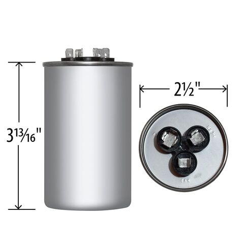 Motor Dual Run Capacitor Round 75 10 uf MFD 440 Volt VAC 12935 in Kuwait