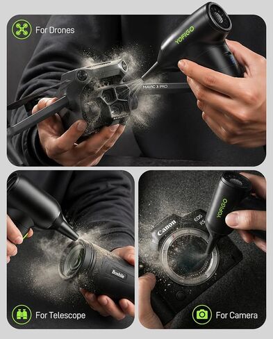 Compressed Air Duster – 150000RPM Rechargeable Electric Dust Blower in 4-Gear Adjustable with 4400mAh Battery, Mini Aluminum Handheld Compressed Air Cleaner for Computer, Keyboard, Car & Home in Kuwait