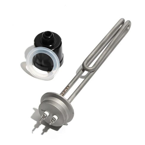 1pcs 2" Tri Clamp OD 64mm Flanged Immersion Heater 220V 2.5KW/3.5KW Curved U Electric Water Brewing Heating Element(Gold,220V 2500W) in Kuwait