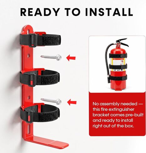 Quick Release Fire Extinguisher Mount Bracket for 2.5–5Lb ABC Extinguishers | Heavy-duty steel holder, quick release, fits truck, RV, boat, home & commercial use, Anti-Vibration in Kuwait
