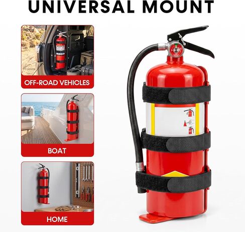 Quick Release Fire Extinguisher Mount Bracket for 2.5–5Lb ABC Extinguishers | Heavy-duty steel holder, quick release, fits truck, RV, boat, home & commercial use, Anti-Vibration in Kuwait