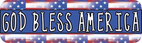 ملصق فينيل لاصق God Bless America من ستيكر توك، مقاس 10 بوصات في 3 بوصات in Kuwait