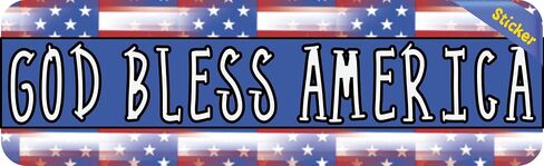 ملصق فينيل لاصق God Bless America من ستيكر توك، مقاس 10 بوصات في 3 بوصات in Kuwait